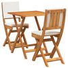 vidaXL Bistrogarnitur mit Kissen 3 pcs &Ouml;l-Natur Massivholz Akazie