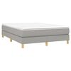 vidaXL Boxspringbett mit Matratze Hellgrau 140x190 cm Stoff