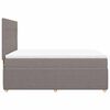 vidaXL Boxspringbett mit Matratze Taupe 140x200 cm Stoff