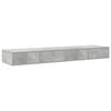 vidaXL Bettschubladen Beton Grau 160 x 36,5 x 16,5 cm Holzwerkstoff