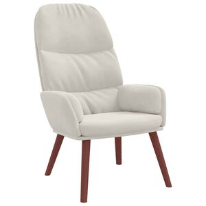 vidaXL Relaxsessel Cremewei&szlig; Samt