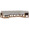 vidaXL Outdoor-Sofagarnitur mit Kissen 8 pcs Natur und Hellgrau