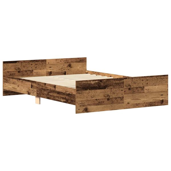 vidaXL Bettgestell ohne Matratze Altholz-Optik 150x200cm Holzwerkstoff