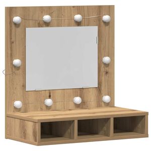 vidaXL Spiegelschrank Artisan-Eiche 60 x 31,5 x 62 cm Holzwerkstoff