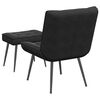 vidaXL Relaxsessel mit Hocker Schwarz Samt