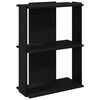 vidaXL B&uuml;cherregal 3 B&ouml;den Schwarz 60x30x80 cm Holzwerkstoff