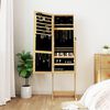 vidaXL Schmuckschrank mit Spiegel & LED-Beleuchtung Freistehend