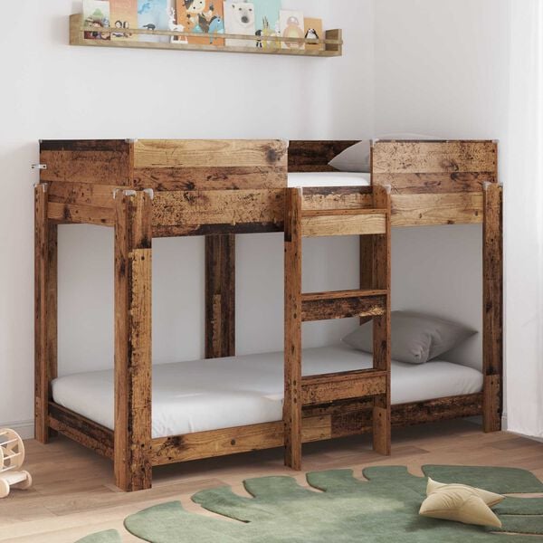 vidaXL Etagenbett f&uuml;r Kinder Altholz 80 x 160 cm Holzwerkstoff