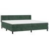vidaXL Boxspringbett mit Matratze Dunkelgr&uuml;n 200x200 cm Samt