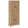 vidaXL Highboard 2 pcs Artisan-Eiche Holzwerkstoff