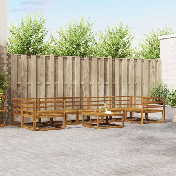 vidaXL Outdoor-Sofagarnitur 8 pcs Natur Massivholz Akazie