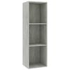 vidaXL Bücherregal/TV-Schrank Betongrau 36x30x114 cm Holzwerkstoff