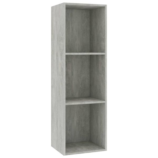 vidaXL Bücherregal/TV-Schrank Betongrau 36x30x114 cm Holzwerkstoff