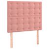 vidaXL Boxspringbett mit Matratze Rosa 80x200 cm Samt