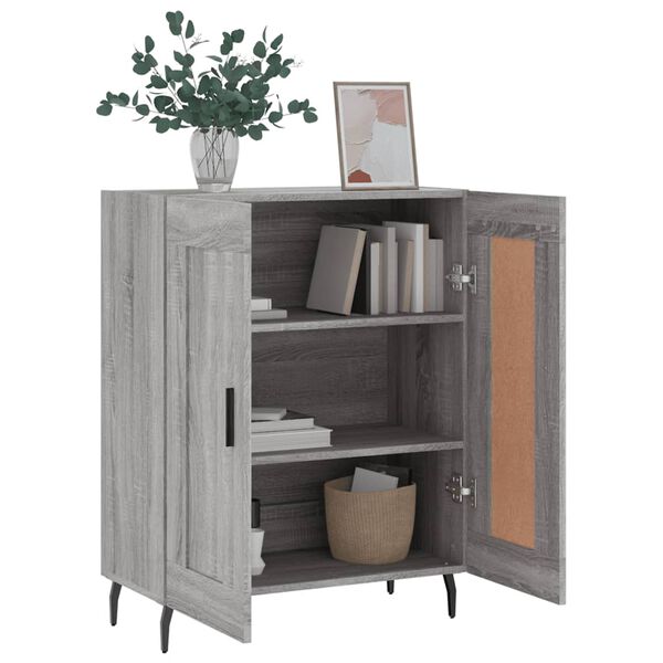 vidaXL Sideboard Grau Sonoma 69,5x34x90 cm Holzwerkstoff