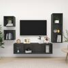 vidaXL 4-tlg. TV-Schrank-Set Grau Holzwerkstoff