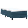vidaXL Boxspringbett mit Matratze Dunkelblau 90x220 cm Samt