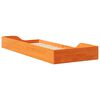 vidaXL Bettrahmen Wachsbraun 90 x 220 cm Massives Kiefernholz