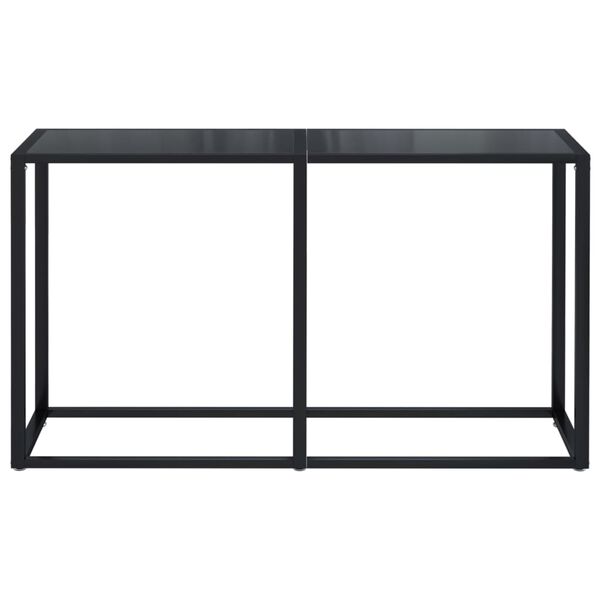 vidaXL Konsolentisch Schwarz 140x35x75,5 cm Hartglas