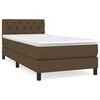vidaXL Boxspringbett mit Matratze Dunkelbraun 80x200 cm Stoff