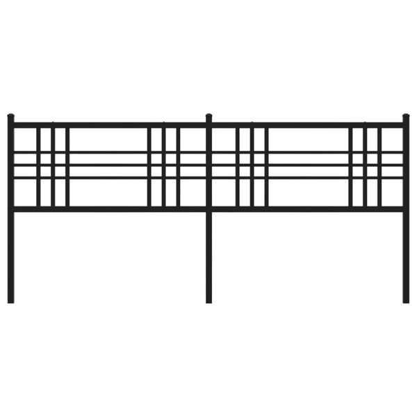 vidaXL Kopfteil Metall Schwarz 200 cm