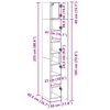 vidaXL Hochschrank Schmal Grau Sonoma 30x42,5x225 cm Holzwerkstoff