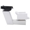 vidaXL Friseurstuhl Waschbecken Wei&szlig; Schwarz 129x59x82cm Kunstleder