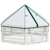 vidaXL 6-Panel-Hundespielplatz Wei&szlig; 122 x 106 x 79 cm Kunststoff