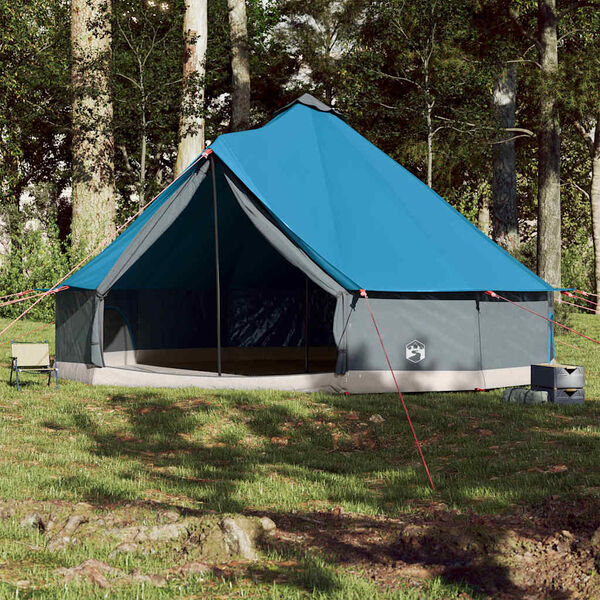 vidaXL Tipi-Familienzelt 12 Personen Blau Wasserdicht
