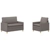 vidaXL Sofa Set 2 stk. Taupe Stoff