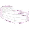 vidaXL Boxspringbett mit Matratze Dunkelblau 90 x 200 cm Samt