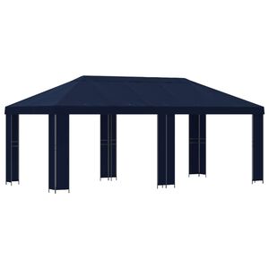 vidaXL Garten Pavillon 6 x 3 m Blau Polyester und Stahl 190