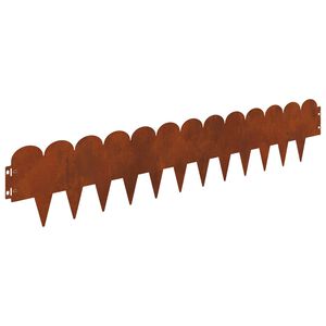 vidaXL Raseneinfassung 20 pcs 103 x 20 cm Stahl Rostig