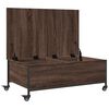 vidaXL Couchtisch mit Rollen Braun Eiche 91x55x34 cm Holzwerkstoff