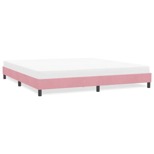 vidaXL Bettgestell ohne Matratze Rosa 180x210 cm Samt