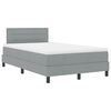 vidaXL Boxspringbett mit Matratze Hellgrau 120 x 200 cm Stoff