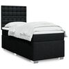 vidaXL Boxspringbett mit Matratze Schwarz 100x200 cm Stoff