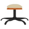 vidaXL Fußhocker Creme 60x60x36 cm Stoff und Kunstleder