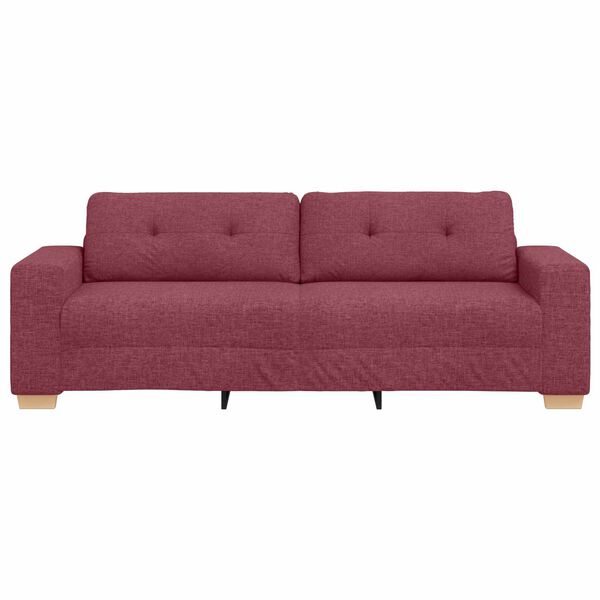 vidaXL 3-Sitzer-Sofa Weinrot 180 cm Stoff