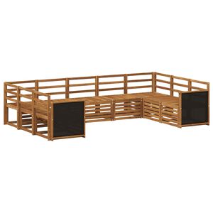 vidaXL Ecksofa Set 7 pcs Natur Massivholz Akazie