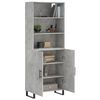 vidaXL Highboard Betongrau 69,5x34x180 cm Holzwerkstoff
