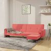 vidaXL Schlafsofa 2-Sitzer mit Hocker Rosa Samt