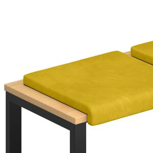 vidaXL Bankkissen 2 stk. Samt Gelb Tiefe 35 cm