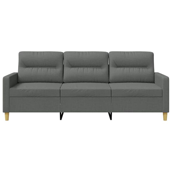 vidaXL 3-Sitzer-Sofa Dunkelgrau 180 cm Stoff