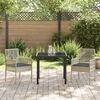 vidaXL Garten Essgruppe mit Kissen 3 pcs Hellgrau Poly-Rattan