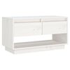 vidaXL TV-Schrank Wei&szlig; 74x34x40 cm Massivholz Kiefer