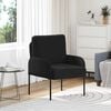 vidaXL Sofas mit Kissen 55cm Schwarz Sperrholz