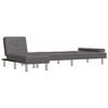 vidaXL Schlafsofa in L-Form Grau 255x140x70 cm Kunstleder
