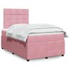 vidaXL Boxspringbett mit Matratze Rosa 120x190 cm Samt