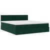 vidaXL Ottoman-Bett mit Matratze Dunkelgr&uuml;n 200x200 cm Samt